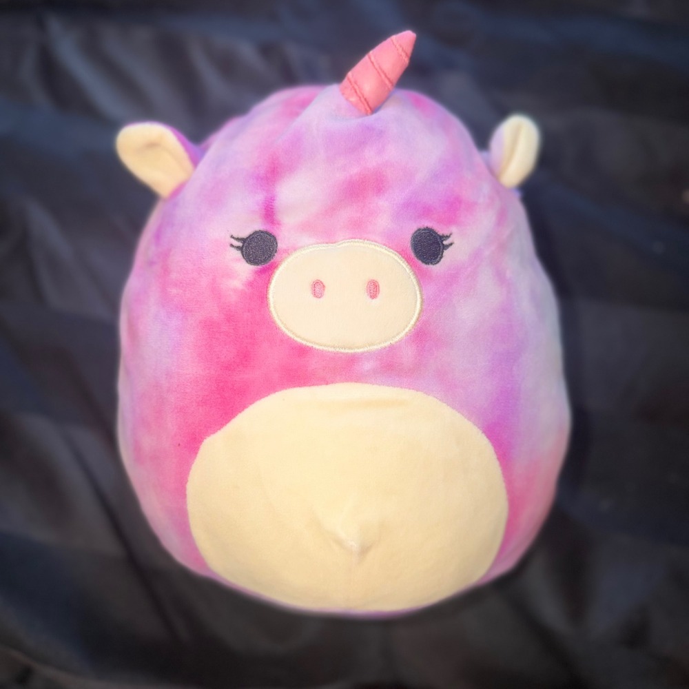 Squishmallow Lola Unicorn Plush 8 inch Pink Tie Dye Kellytoy 2018 Rare Aesthetic